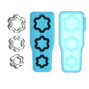 Stanley Silicone Ice Compartment Large Capacity Ice Mould With Lid, Style: Snowflake Blue
