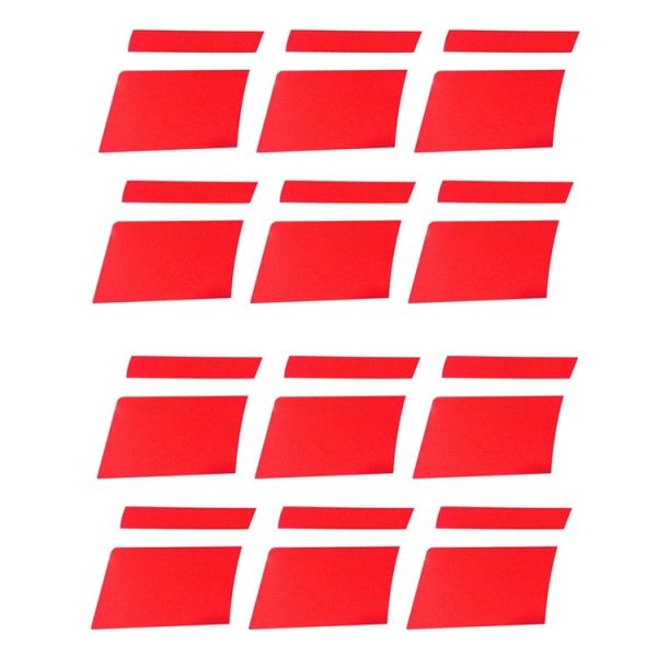 2pairs 18 inch~21 inch Car Reflective Wheel Modification Stickers, Color: 6pcs / Set Red