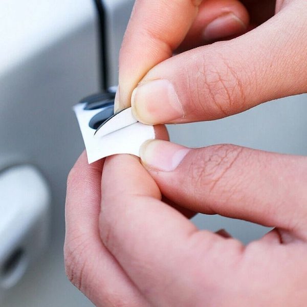 10pcs Car Modification Protection Keyhole Anti-Blocking Sticker (Carbon Fiber Black) - Image 4