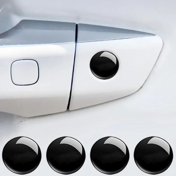 10pcs Car Modification Protection Keyhole Anti-Blocking Sticker (Carbon Fiber Black) - Image 6