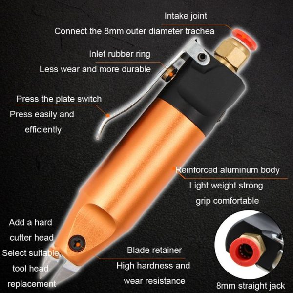 HSD HS-5 Pneumatic Scissors Body Cutting Metal Plastic Model Scissor Tool - Image 3