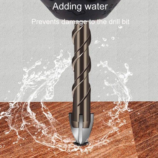 3mm Hexagonal Shank Spiral Flute Cross Alloy Drill Bits Glass Tile Four Edge Drivers - Image 7