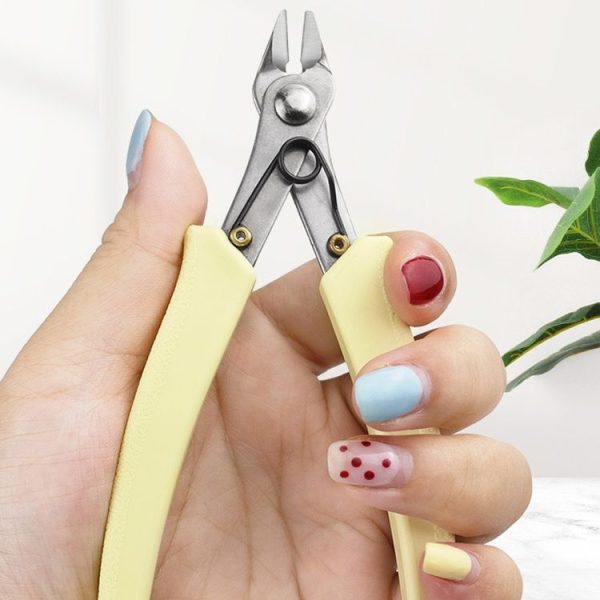 Stainless Steel Tip And Diagonal Cutting Pliers Nail Removing Drilling Cutters (White) - Image 2