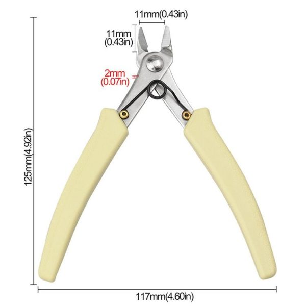 Stainless Steel Tip And Diagonal Cutting Pliers Nail Removing Drilling Cutters (White) - Image 3