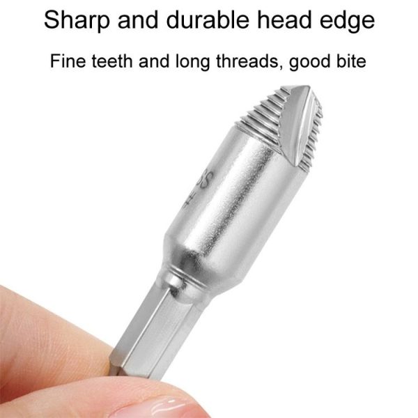 5pcs / Set Slide Thread Broken Screw Extractor Broken Screw Removal Tool With Storage Box - Image 5