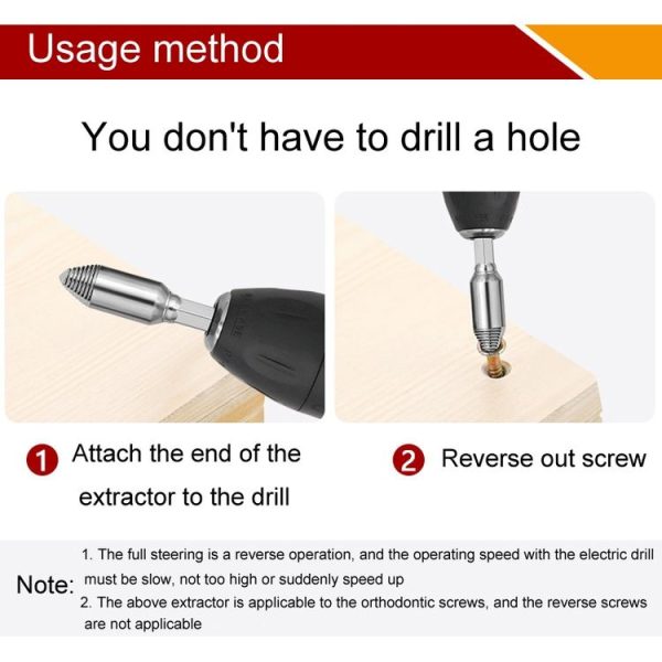 5pcs / Set Slide Thread Broken Screw Extractor Broken Screw Removal Tool With Storage Box - Image 6
