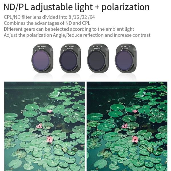 DJI Mini 4 Pro RCSTQ Filter HD Protective Mirror Drone Accessories, Style: ND8+ND16+ND32+ND64 - Image 13