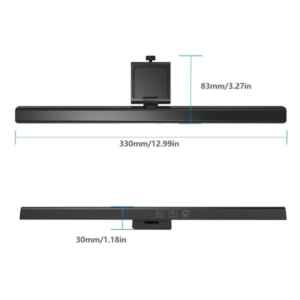 TB-30SA 33cm Timing Dimming Display Asymmetric Working Eye Care LED Desk Lamp Laptop Screen Hanging Light (Black) - Image 11