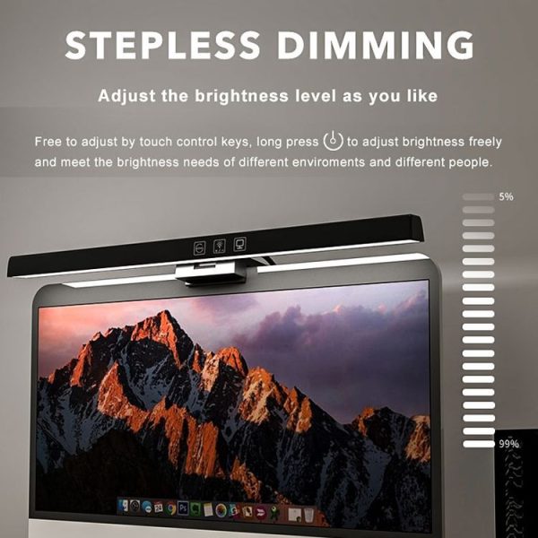 TB-30SA 33cm Timing Dimming Display Asymmetric Working Eye Care LED Desk Lamp Laptop Screen Hanging Light (Black) - Image 7