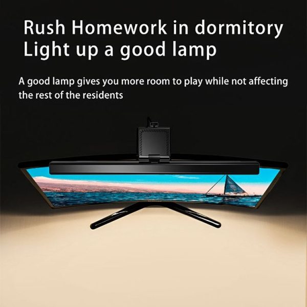 TB-30SA 33cm Timing Dimming Display Asymmetric Working Eye Care LED Desk Lamp Laptop Screen Hanging Light (Black) - Image 8