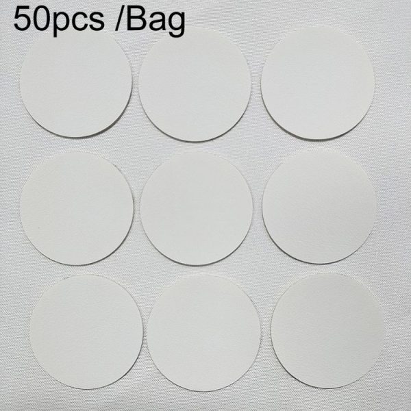 50pcs / Bag Strong Self-adhesive Leather Repair Sticker Sofa Car Seat Hole PU Leather Patch (White)