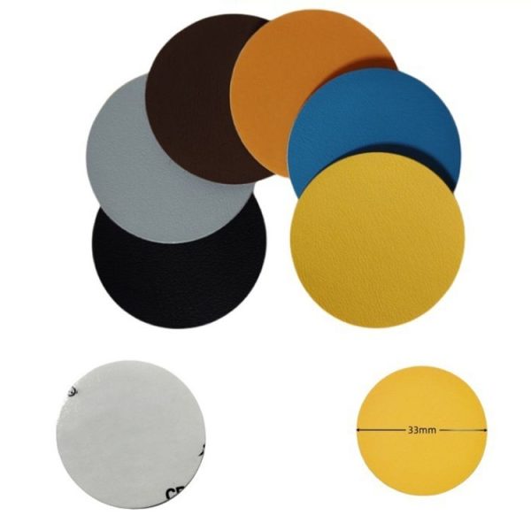 50pcs / Bag Strong Self-adhesive Leather Repair Sticker Sofa Car Seat Hole PU Leather Patch (White) - Image 2
