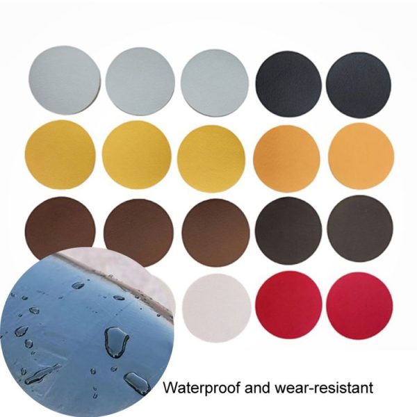 50pcs / Bag Strong Self-adhesive Leather Repair Sticker Sofa Car Seat Hole PU Leather Patch (White) - Image 3