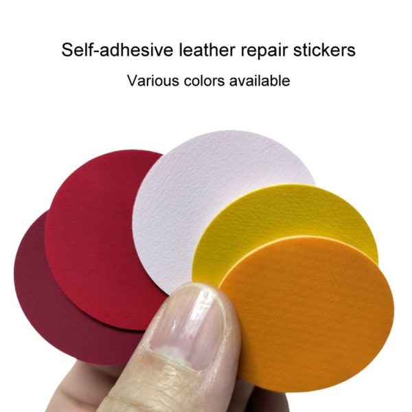 50pcs / Bag Strong Self-adhesive Leather Repair Sticker Sofa Car Seat Hole PU Leather Patch (White) - Image 4