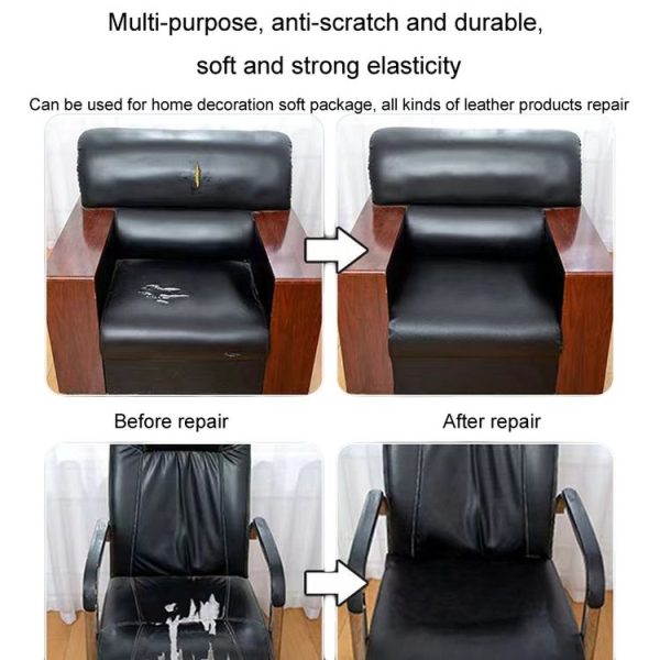 50pcs / Bag Strong Self-adhesive Leather Repair Sticker Sofa Car Seat Hole PU Leather Patch (White) - Image 5