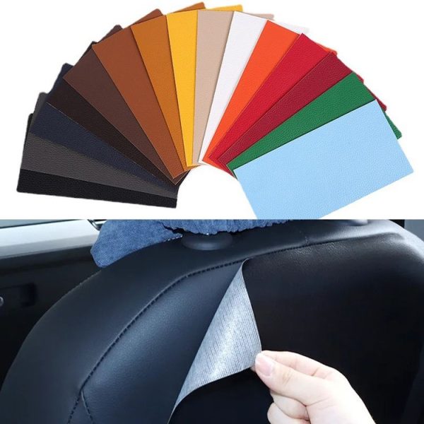 10x20cm Self-Adhesive PU Leather Patch Sticker Sofa Seat Small Hole Repair Patch (Black) - Image 2