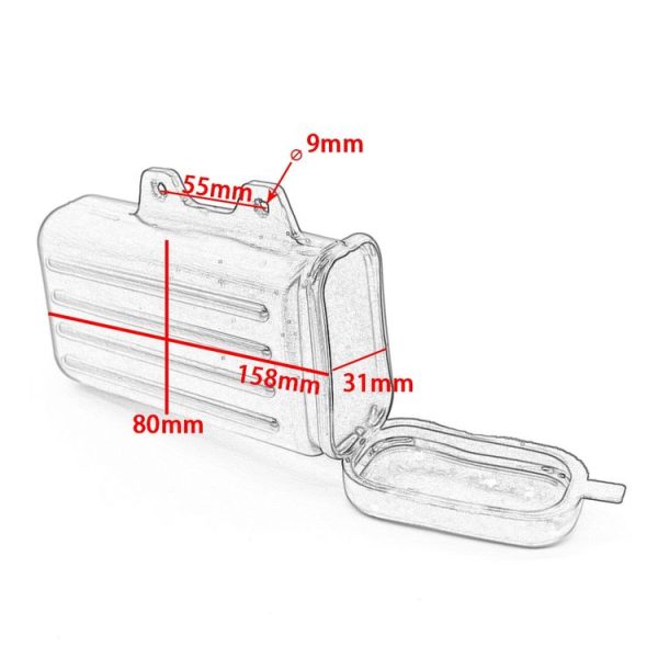 Suzuki DR250 Off-Road Motorcycle Saving Tool Box (Black) - Image 3