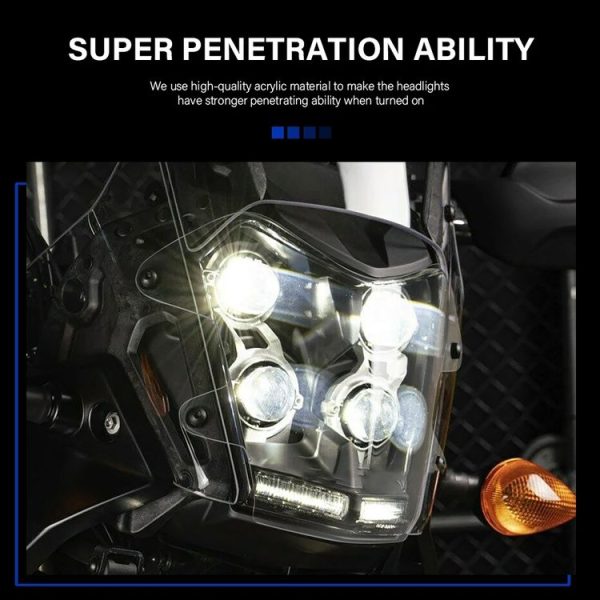 Yamaha Tenere 700 Headlight Acrylic Protective Cover (Transparent) - Image 4