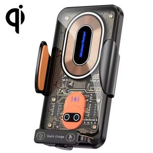 120W Transparent Car Wireless Charger Cell Phone Holder Magnetic Fast Charger (Black)