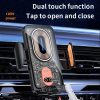 120W Transparent Car Wireless Charger Cell Phone Holder Magnetic Fast Charger (Black) - Image 2
