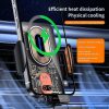 120W Transparent Car Wireless Charger Cell Phone Holder Magnetic Fast Charger (Black) - Image 4