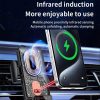 120W Transparent Car Wireless Charger Cell Phone Holder Magnetic Fast Charger (Black) - Image 5