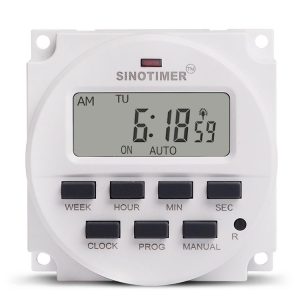 SINOTIMER TM618SH 1 Second Interval Digital LCD Timer Switch Programmable Time Relay 110V