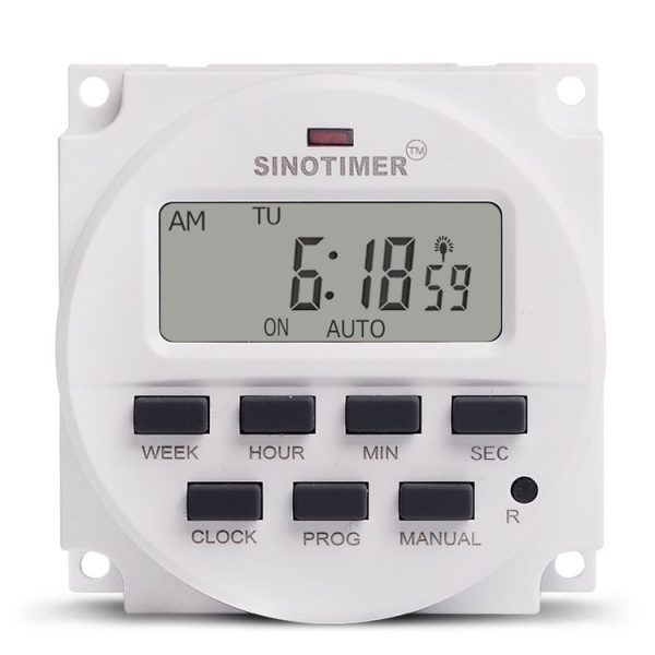 SINOTIMER TM618SH 1 Second Interval Digital LCD Timer Switch Programmable Time Relay 110V