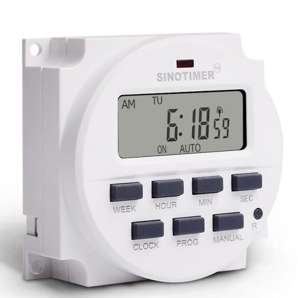 SINOTIMER TM618SH 1 Second Interval Digital LCD Timer Switch Programmable Time Relay 110V - Image 2