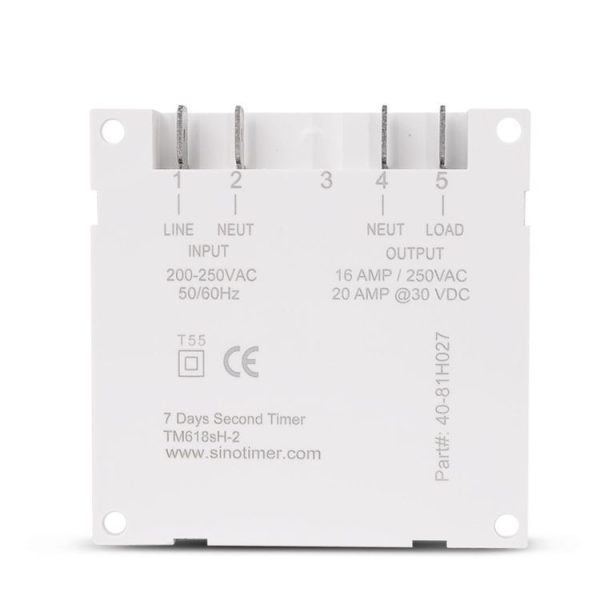 SINOTIMER TM618SH 1 Second Interval Digital LCD Timer Switch Programmable Time Relay 110V - Image 4
