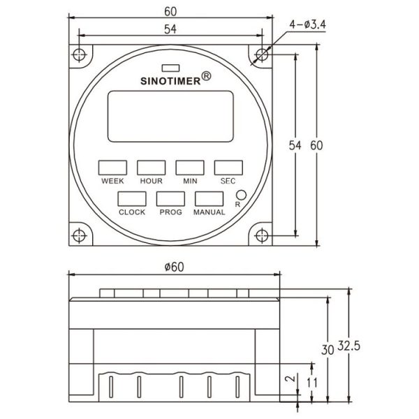 SINOTIMER TM618SH 1 Second Interval Digital LCD Timer Switch Programmable Time Relay 110V - Image 5