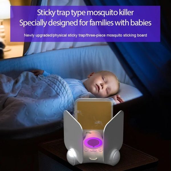 UVA + Blue Light Mosquito Killer Lamp Sticky Fly Catcher (White) - Image 4