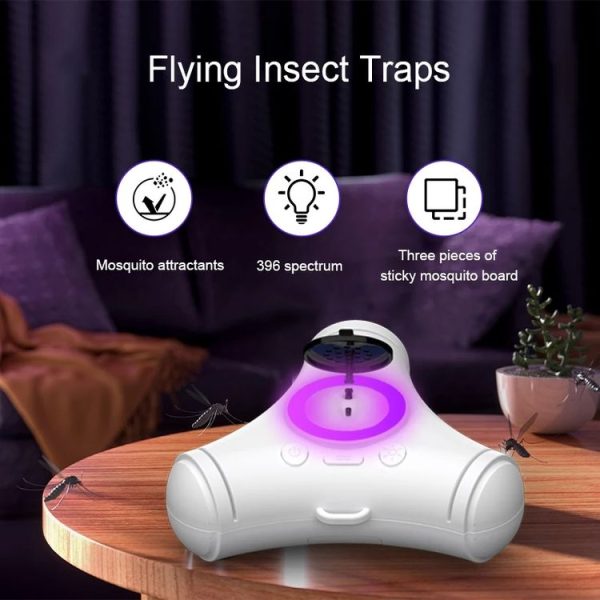 UVA + Blue Light Mosquito Killer Lamp Sticky Fly Catcher (White) - Image 6