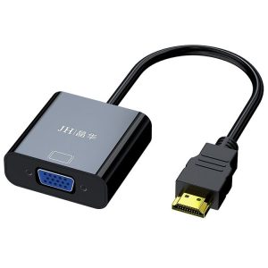 JINGHUA HDMI To VGA Adapter Cable Laptop Video Converter, Color: No Audio Black