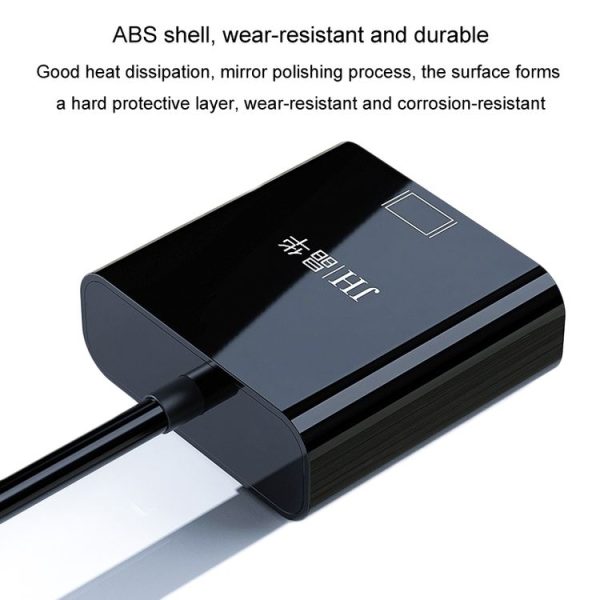 JINGHUA HDMI To VGA Adapter Cable Laptop Video Converter, Color: No Audio Black - Image 4