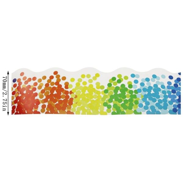 7cm x 11m Colorful Polka Dot Border Stickers Bulletin Board Borders - Image 3