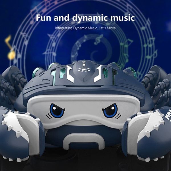 Children Motorized Universal Crawling Crab Simulation Animal Model Toys, Color: White - Image 2
