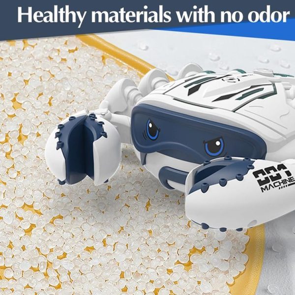 Children Motorized Universal Crawling Crab Simulation Animal Model Toys, Color: White - Image 4