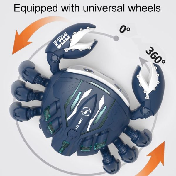 Children Motorized Universal Crawling Crab Simulation Animal Model Toys, Color: White - Image 5