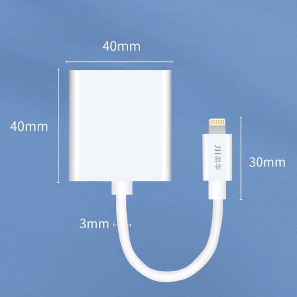 JINGHUA Mobile Phone Card Reader Converter Memory Card Reader, Model: Lighning With Cable SD - Image 2
