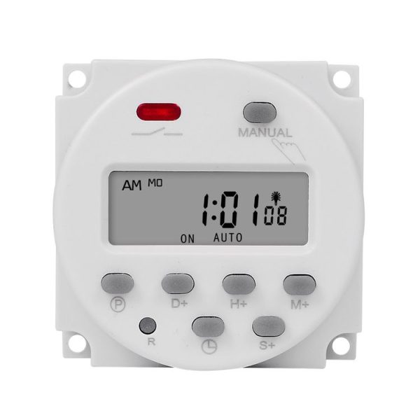 SINOTIMER CN101S-110V 1 Second Interval Digital LCD Timer Switch 7 Days Weekly Programmable Time Relay