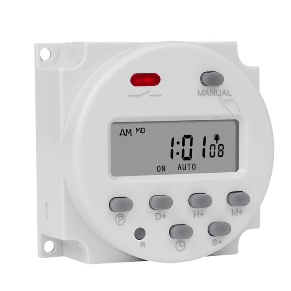 SINOTIMER CN101S-110V 1 Second Interval Digital LCD Timer Switch 7 Days Weekly Programmable Time Relay - Image 2