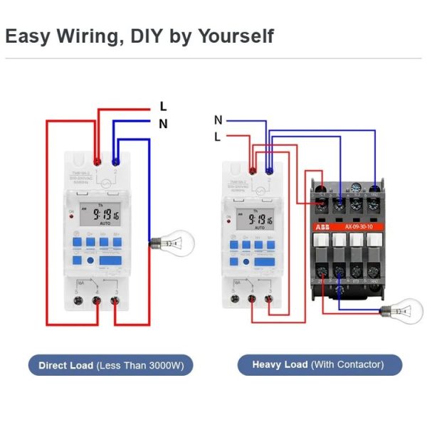 SINOTIMER TM919A-110V 16A Din Rail Mount Digital Timer Switch Microcomputer Weekly Programmable Time Relay Control - Image 6