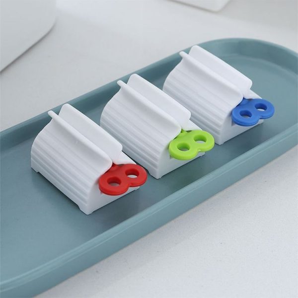 Bathroom Facial Cleanser Manual Squeezer Household Lazy Toothpaste Squeezing Clip (Red) - Image 4