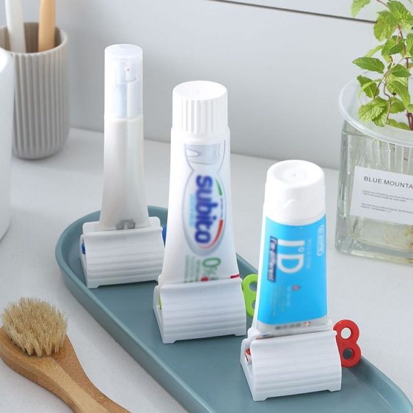 Bathroom Facial Cleanser Manual Squeezer Household Lazy Toothpaste Squeezing Clip (Red) - Image 7