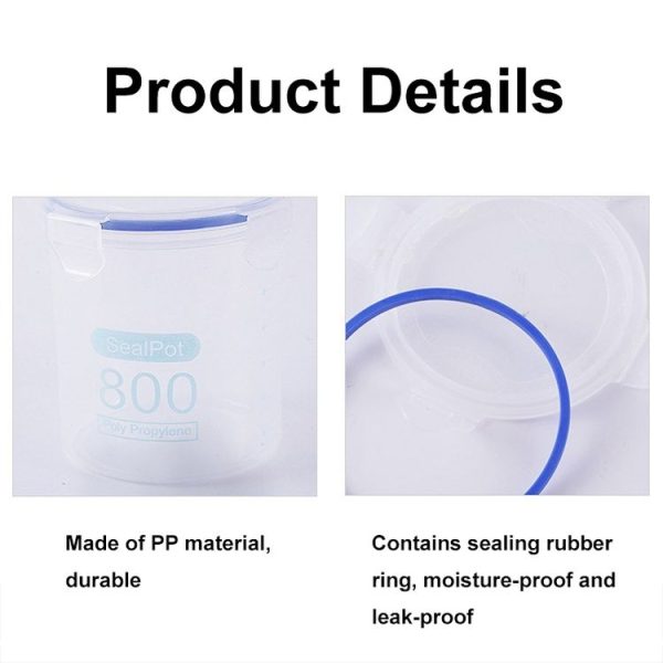 600ml Kitchen Refrigerator Fresh-keeping Storage Box Food-grade Food Sealed Jar - Image 7