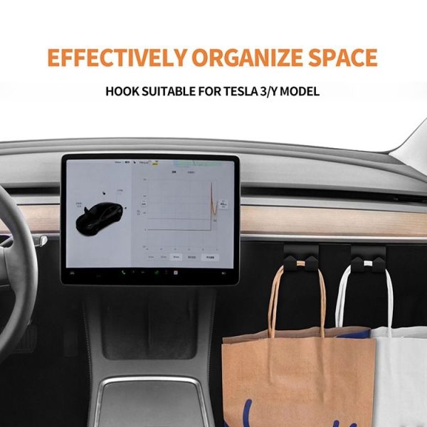 Tesla Model 3 / Y 2024 2pcs Front Seat Storage Box Hook (Narrow) - Image 11