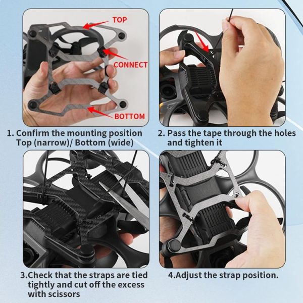 DJI Avata 2 RCSTQ Chassis Armor Carbon Fiber Lightweight Protection Crash Bumper - Image 9