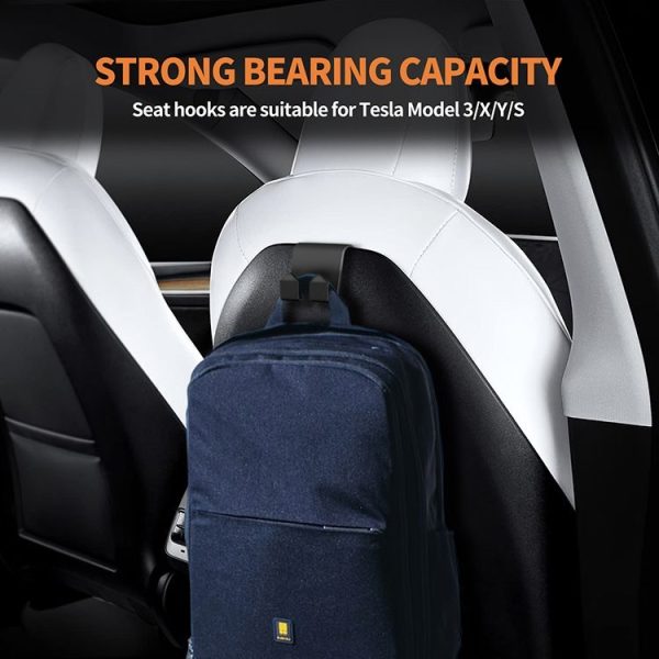 Tesla Model 3 / Y 2pcs Rear Seat Headrest Plastic Hook (Black) - Image 6