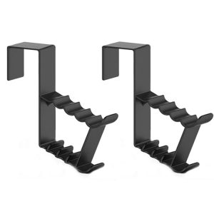 2pcs Door Back Nail-free Traceless Coat Hat Hook (Black)